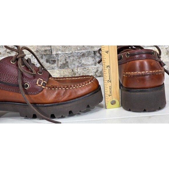 G.H. Bass Men\'s Ranger Camp Moc Super Lug Sole Leather Loafer Shoe Brown 8.5 D